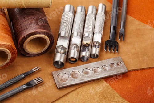 Preview: Homemade leather craft tool and accessories