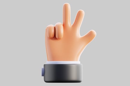 Preview: Hand with index and middle fingers raised