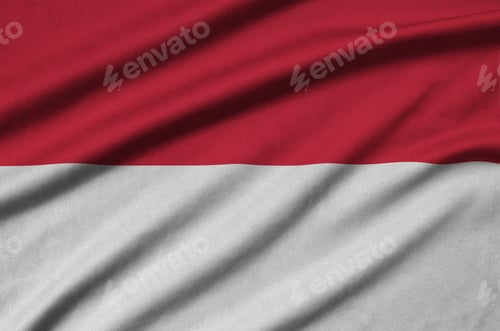 Preview: Waving Flag with Red and White Stripes