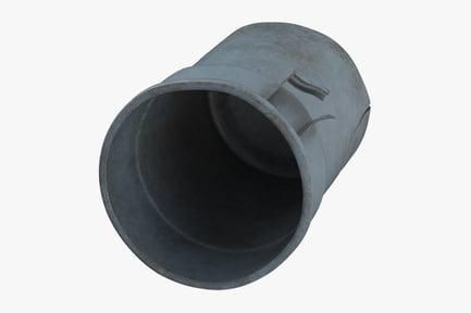 Worn Round Plastic Garbage Canister