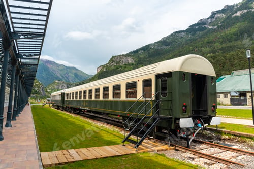 Preview: Restored wagons at the old Canfranc train station in the Pyrenees. Spain