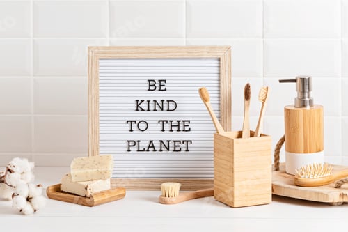 Preview: Bathroom styling and organization. Organic lifestyle and skin care products