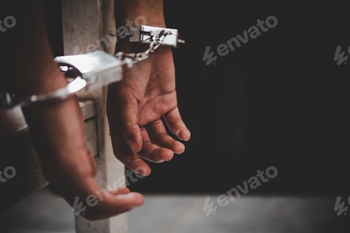 Preview: Close-up hand was handcuffed
