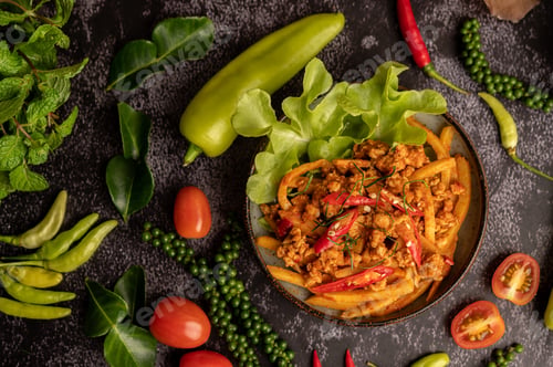 Preview: Stir Fried Curry Paste with Bamboo Shoot and Minced Pork.