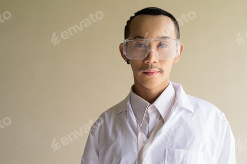 Preview: Portrait of young non binary gay man research scientist