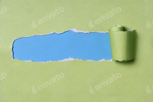 Preview: Blue and purple torn paper with space for text