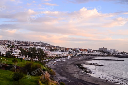 Preview: View of Playa de Fanabe Adeje Tenerife , digital photo image