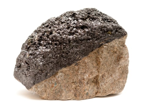 Preview: magnetite mineral sample with granite