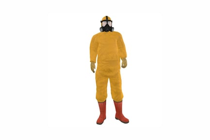 Preview: Figure hazmat suit with gas mask