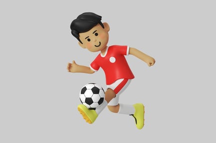 Preview: Soccer player cartoon character
