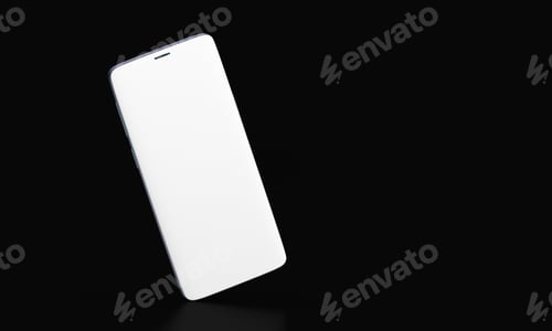 Preview: A smartphone mobile in 3d mockup