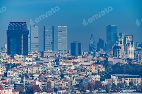 Preview: Beautiful panoramic view on Istanbul, Turkey over Bosphorus