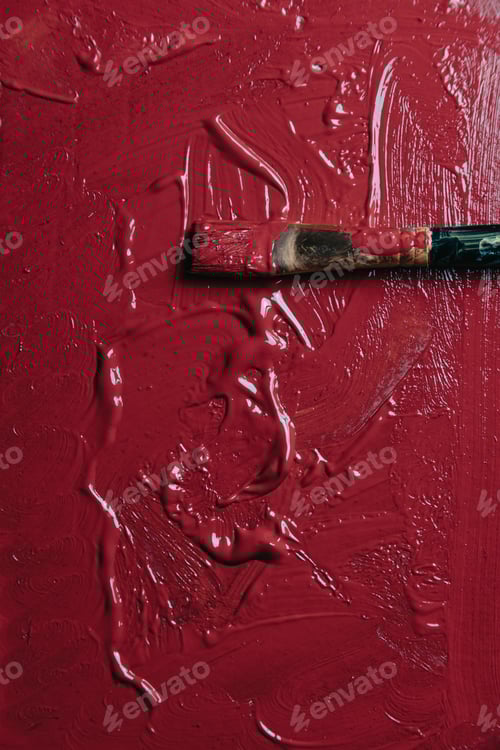 Preview: Brush Strokes of Red Paint Texture Background