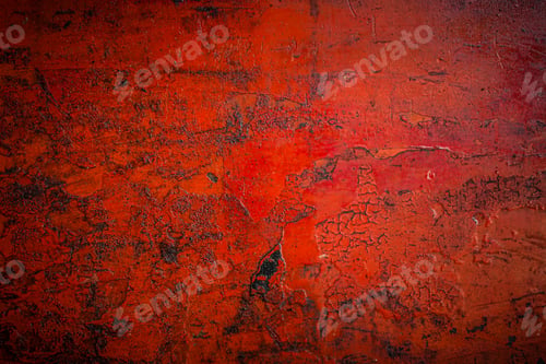Preview: Old red metal sheet with rust and oil in the garage can be use as background