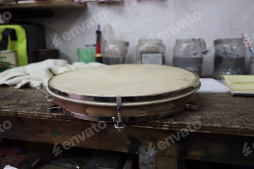 Preview: Professional drum set up and ready for use in a studio environment