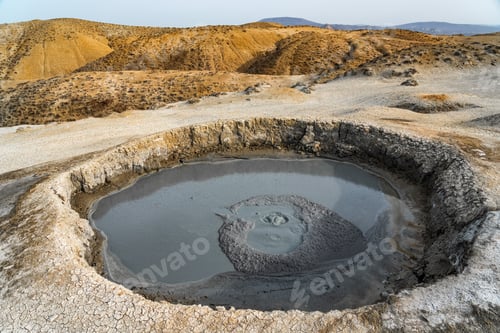 Preview: Large active mud volcano crater
