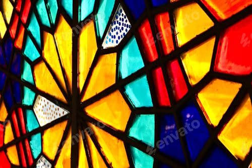 Preview: Closeup shot of colorful glass art perfect for using as a background