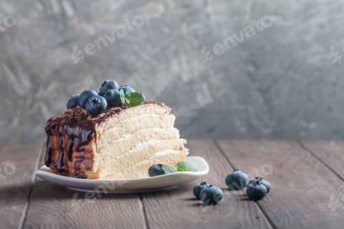 Preview: Piece of delicious sponge cake