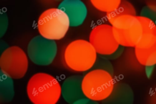 Preview: Background Abstract- Bokeh Blurry. Defocused- Festive Party. New Year- Beautiful Spark.