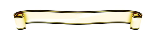 Preview: a typical curled ribbon banner isolated on white background