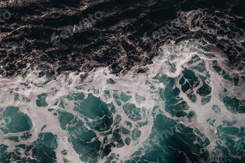 Preview: The foamy beauty of a turbulent sea caused by a cruise ship as it moves the rough the water