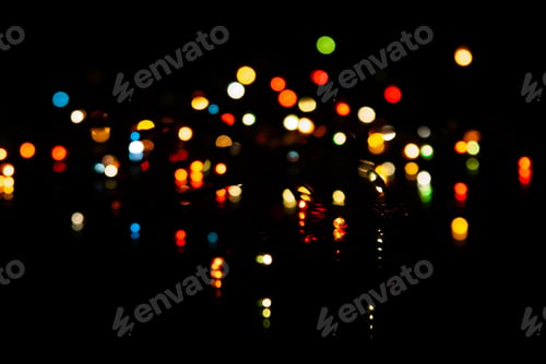Preview: colored blurred bokeh christmas garlands