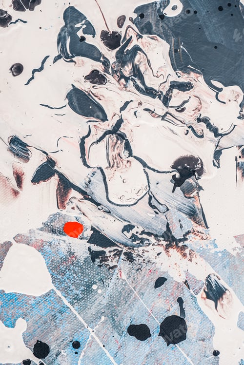 Preview: close up of splatters of oil paint on abstract background