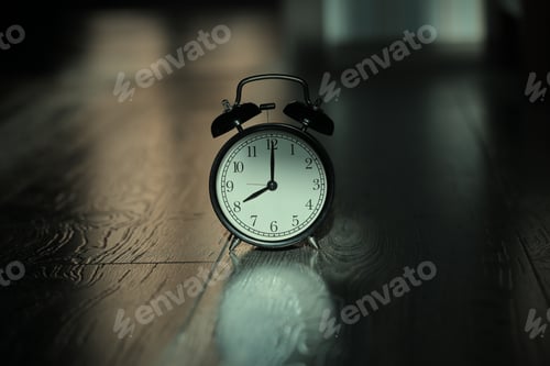 Preview: Clock Alarm Clock In The Morning Is On The Table