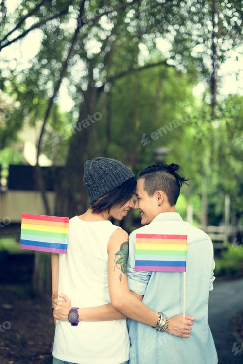 Preview: LGBT Lesbian Couple Moments Happiness Concept