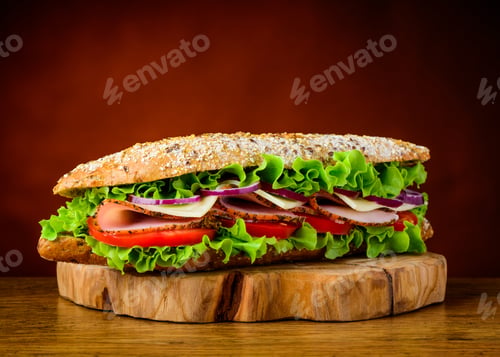 Preview: Sandwich with Lettuce Tomato and Meat