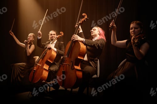 Preview: Four Professional String Players Giving Concert on Stage