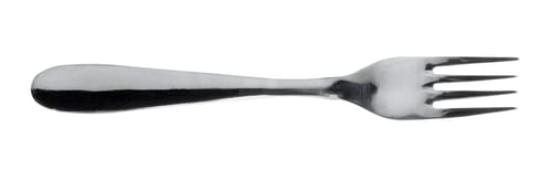 Preview: Silver fork silverware isolated on white background