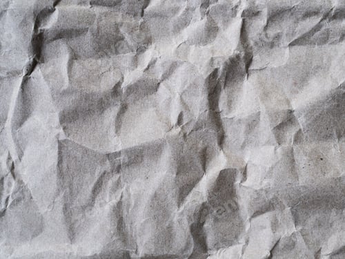 Preview: Brown Crumpled Paper Message on White Background