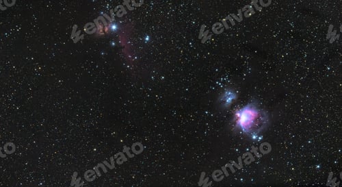 Preview: Stunning shot of a night sky filled with a cluster of vibrant blue and purple stars