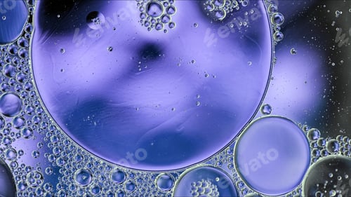 Preview: Abstract Colorful Food Oil Drops Bubbles and spheres Flowing on Water Surface