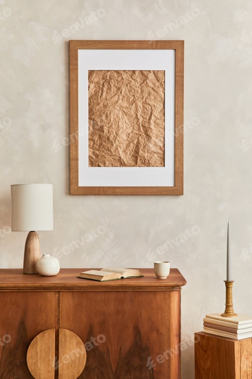 Preview: Interior design of neutral living room