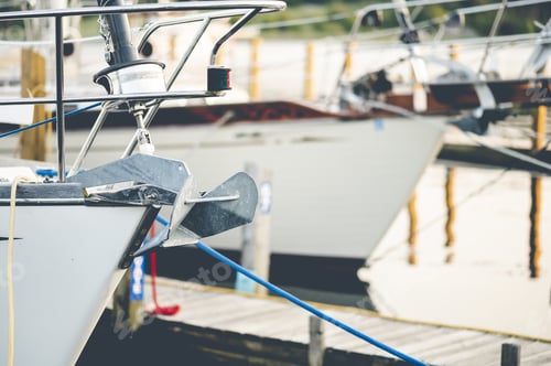 Preview: Selective focus shot of yachts in the port