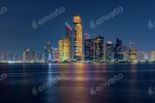 Preview: Abu Dhabi skyline at night