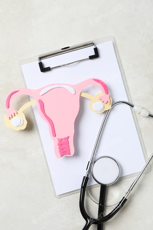 Preview: Women's health and women's healthcare concept with uterus