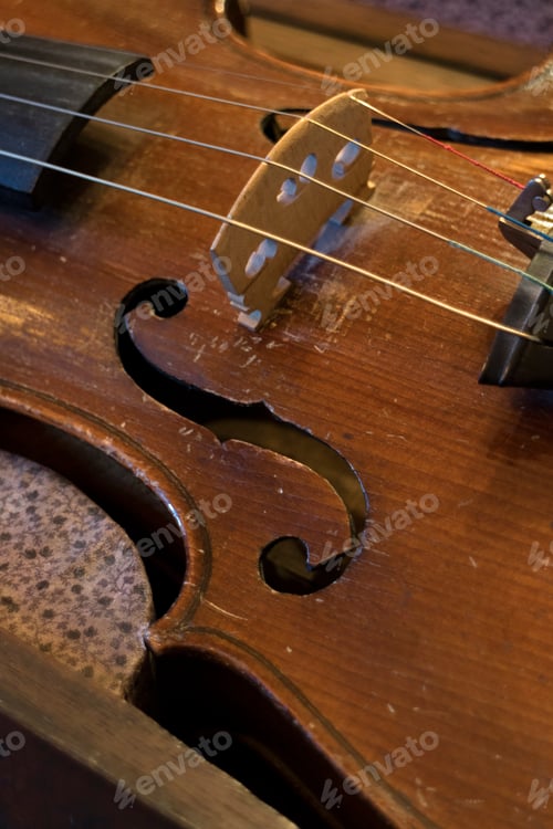 Preview: Old violins string bridge