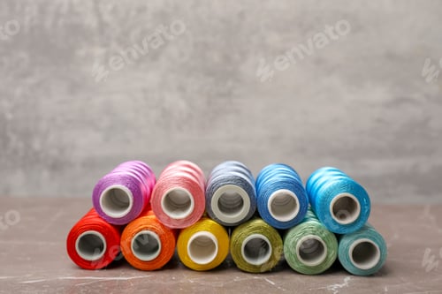 Preview: Color sewing threads on table