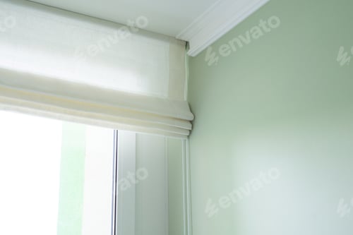 Preview: Roman curtains in the interior, from natural light linen