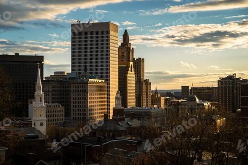 Preview: Beautiful shot of the buildings in Providence, Rhode Island