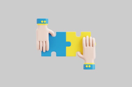 Preview: Connecting puzzle pieces together concept