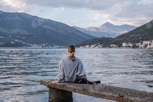 Preview: Woman travels solo living eco lifestyle mindfulness nature, freedom