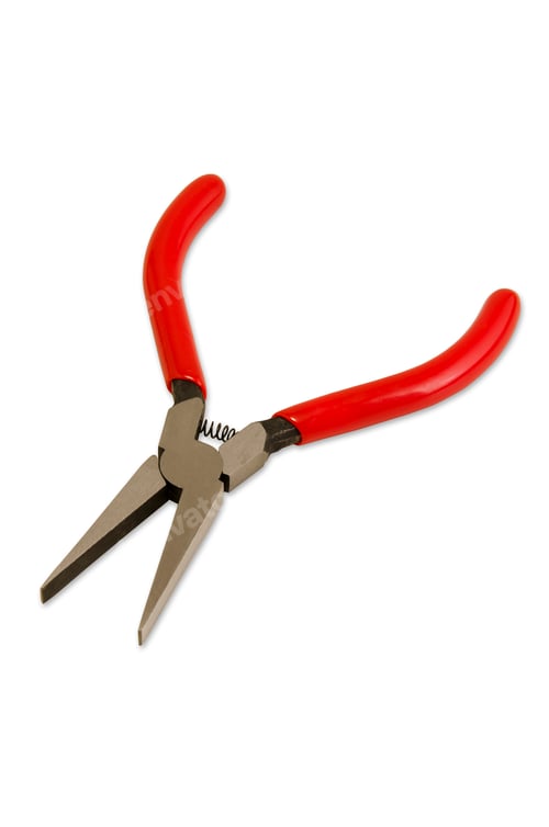 Preview: Pliers with Red Handles on a White Background