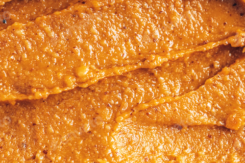Preview: Close-up of peanut butter spread. Food background.