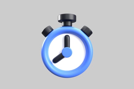 Preview: Cartoon stopwatch with blue details