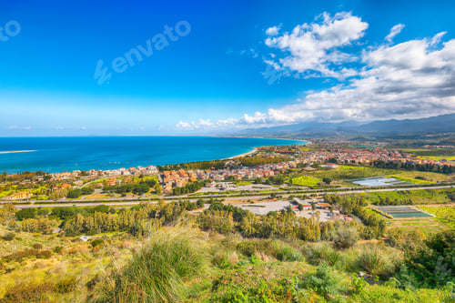 Preview: Dramatic panoramic view on the the Olivieri city.