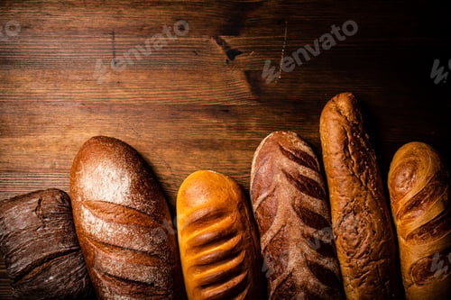 Preview: Different types of freshly baked bread.